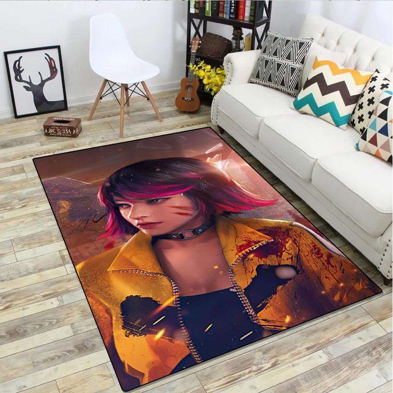1Pc Free Fire Print Rug - Computer Chair Area Rug Home Decoration Carpet For Living Room Bedroom Flooring Mat