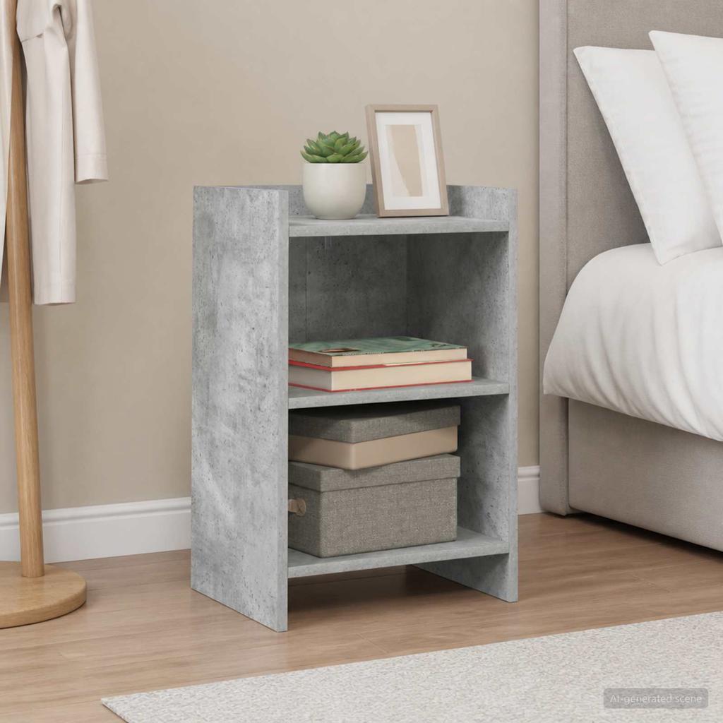 Nightstands Concrete Gray 40 x 30 x 60 cm Engineered Wood