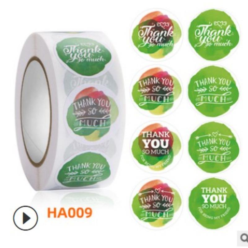 500pcs/roll Round Cat Funny Label Stickers for Packaging Phone Cases Suitcases Laptops Ins Hot Expression Stickers