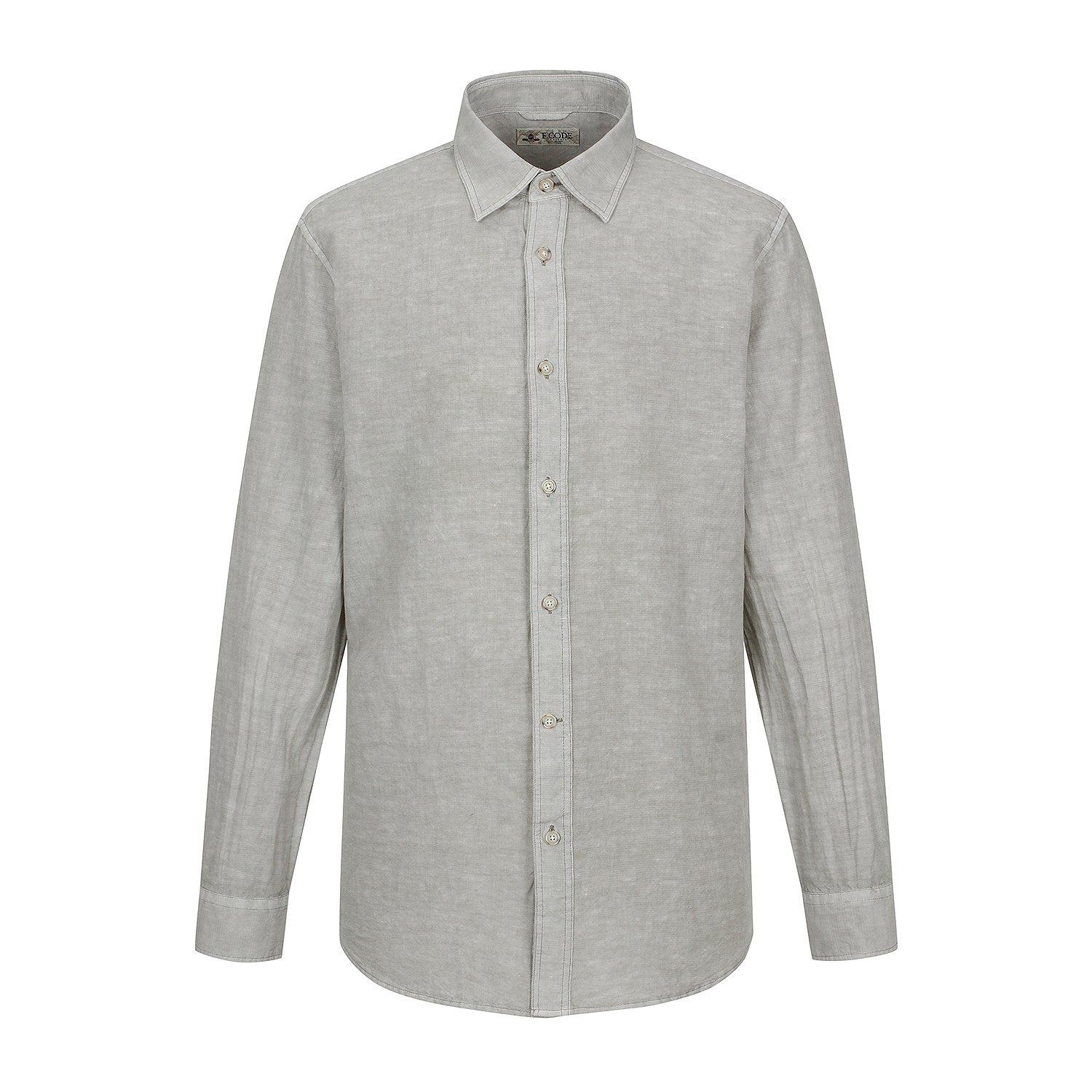 Ferraro Milano Бежевая рубашка с длинным рукавом, окрашенная (Am0Ews15153) Beige.Am0Ews15153/105