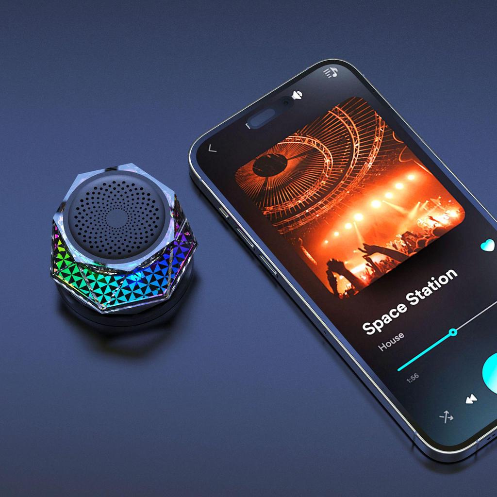 Boxă Bluetooth Magnetică G300 cu Lumină Ambientală RGB - Mini Tun de Oțel, Wireless, Calitate Sunet HIFI