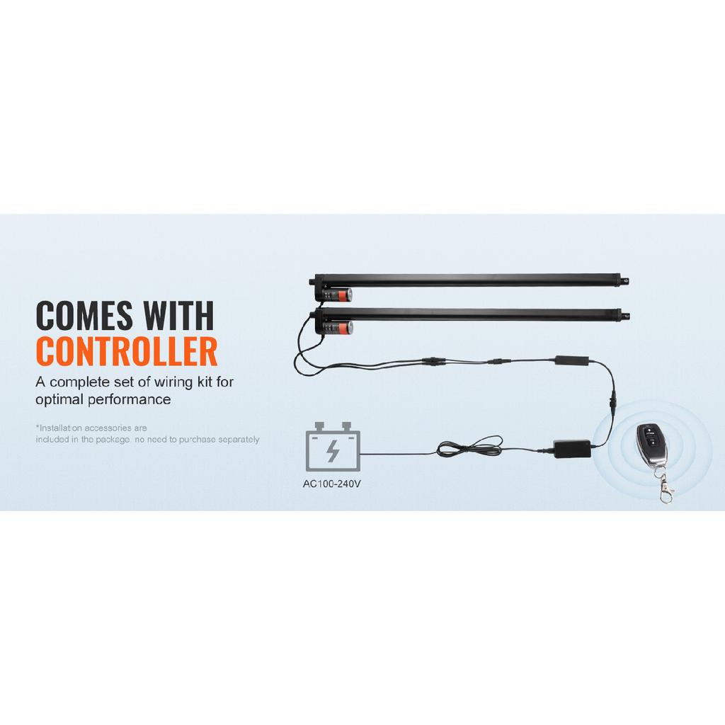 SucceBuy 2PCS 12V Linear Actuator 1000N 30in Electric Linear Motor Controller Kit IP54 Protection for Home TV Table Sofa Lifting
