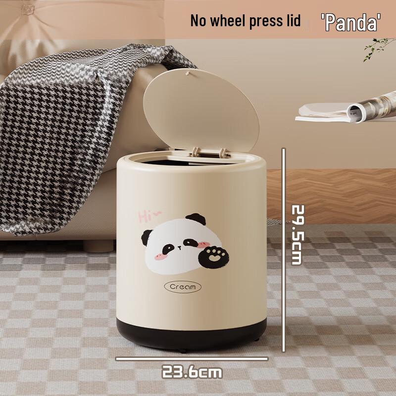 ZZ Household Trash Can with Panda Design