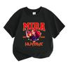 Kids Boys Girls 100% Cotton Crew Neck Short Sleeve T-Shirt, Cool Cartoon Red Haired Hunter Girl Print Casual Comfortable Tees Tops for Daily Wear, Est