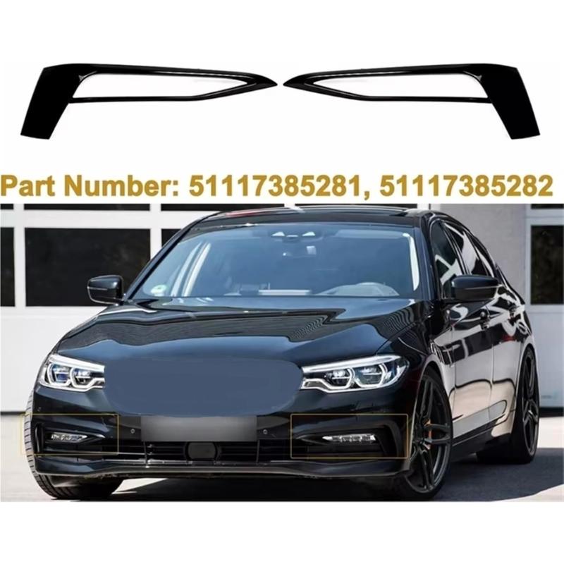 2 Stück Nebelscheinwerfer-Zierleiste fErsetzt Teilenummer 51117385281 51117385282 Wetterbeständig Upgrade Auto-Look