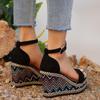 New Large-sized Women's Shoes with A Flat Heel and Thick-soled Sandals