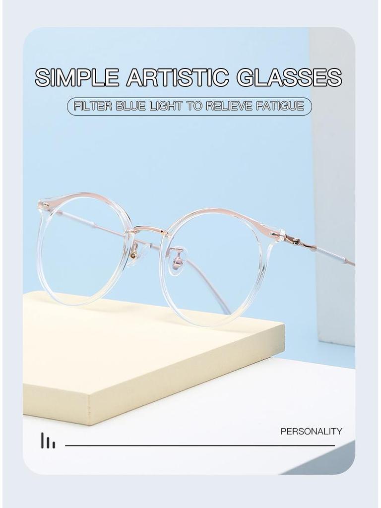 TR90 Women's Slimming Anti-Blue Light Glasses Frame, Prescription-Ready for Students