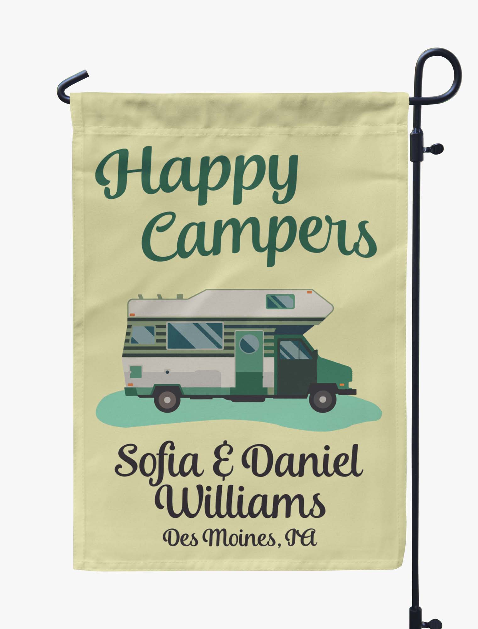

Printtoo Tan Happy Campers Class C Motorhome Camping Flags Personalized Outdoor Garden Flags Camp Double Sided Flags 12.5x18 12.5 x 18 Inches дубильная кора