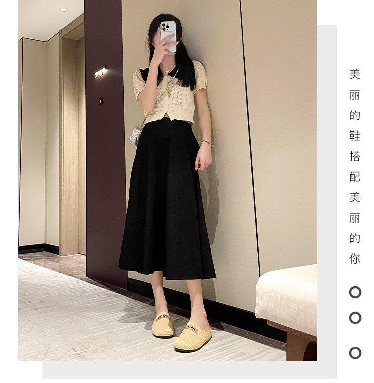 [Youshilai] 2025 Frühling und Sommer neue lässige vielseitige Damen-Slipper gewebt atmungsaktiv Zehenkappe Halbpantoletten Damen Big Head Schuhe