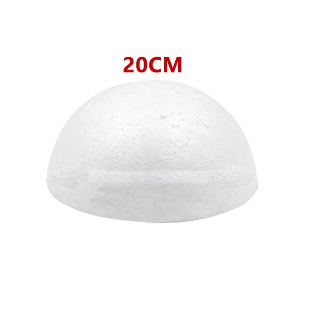 Blank Half Round Polystyrene Foam Ball For DIY Wedding Party Christmas Decor White Decorative Flower Ball 15cm/18cm/20cm/25cm