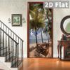 76Style 77/90cm Self-Adhesive Door Stickers Removable Wall Sticker Scenery Wallpaper Stone Stair Murals for Doors Modern Home Decor