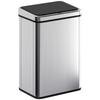 40L Sensor Bin with Soft-Close Lid, Stainless Steel Automatic Touchless Motion Sensor Kitchen Bin, Silver Tone