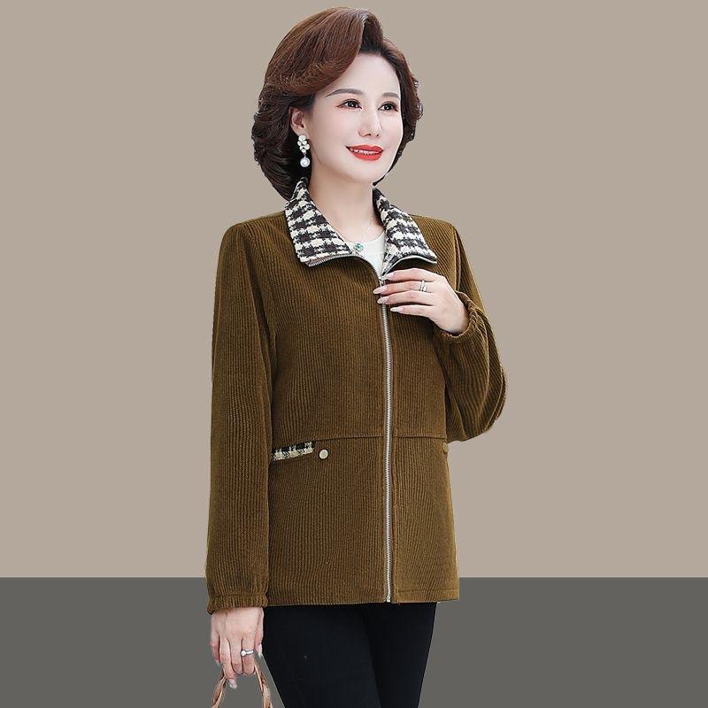 Moda feminina casual outono inverno manga comprida gola polo jaquetas e casacos