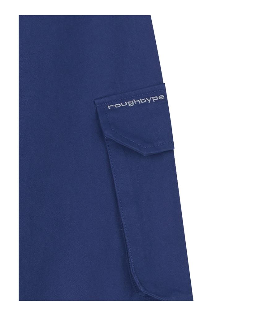 Lotaib Washed Cargo Cotton Pants - Blue