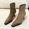 Fashion Women's Ankle Boots High Heels Pointed Toe Shoes Sexy Fashion Luxury Short Boots 2025 Winter Designer New Sexy Femlae Snow Botas