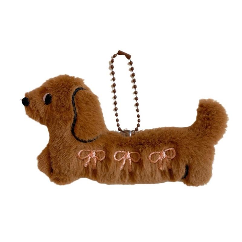 

Cute Dachshund Plush Keychains Soft Dog Pendants for Bags and Keys Bag Ornament Bag Charm for Women and Men