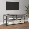 VidaXL TV Cabinet Sonoma Grey 103x38x46.5 Cm Engineered Wood and Steel 831826