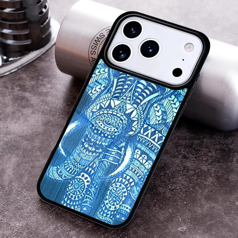 Colorful Retro Flower Elephant Phone Case For iPhone 17 16 15 14 13 12 11 Pro Max Plus 17Air Soft Silicone Cover