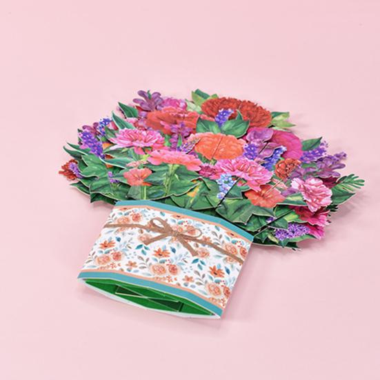 Blumenkarte Schönes Mehrfarbiges Papier Muttertag Blume 3D Karte für Mama