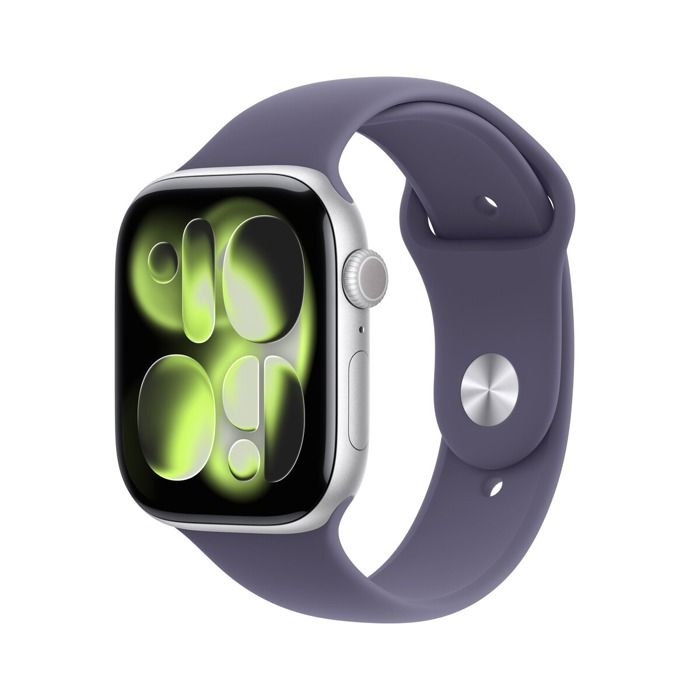 Apple Watch Apple Watch Series 11 GPS + Cellular 46mm Silver Aluminum Case with Violet Mist Sport Band - S/M