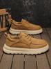 Men's Low-Top Casual Leather Shoes Vintage British Style Lightweight Soft Bottom Outdoor Work Shoes Spring Autumn Season