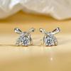 High-End S925 Sterling Silver Bow Knot Stud Earrings: Simple, Classic Design for Women - Perfect Birthday Gift