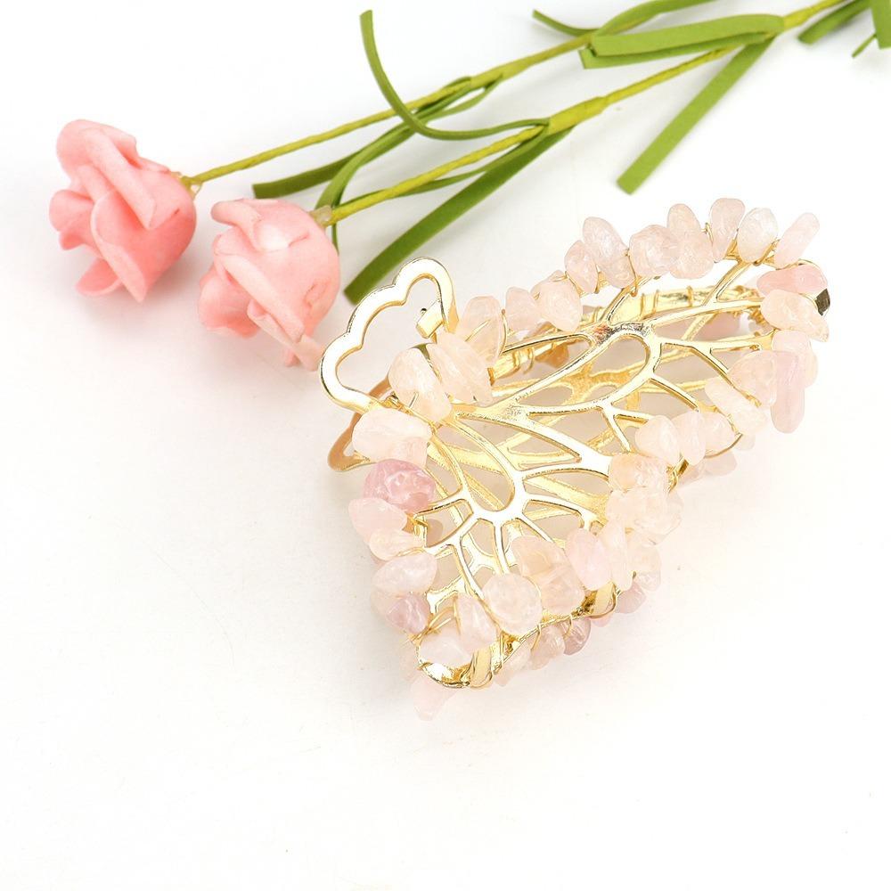 Crushed Stone Hair Clip Non-slip Butterfly Crystal Hairpin Elegant Hair Claw  Party
