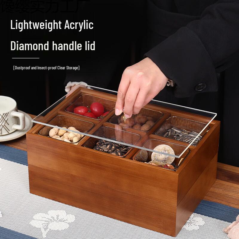 Handon Wooden 4-Compartment Snack Tray Set