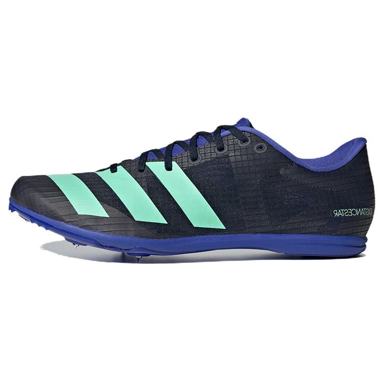Adidas Distancestar Comfortable Fabric Slip-Resistant Durable Lightweight Low-Top Long-Distance Running Shoes Men Sneaker Blue Black Green HQ3774