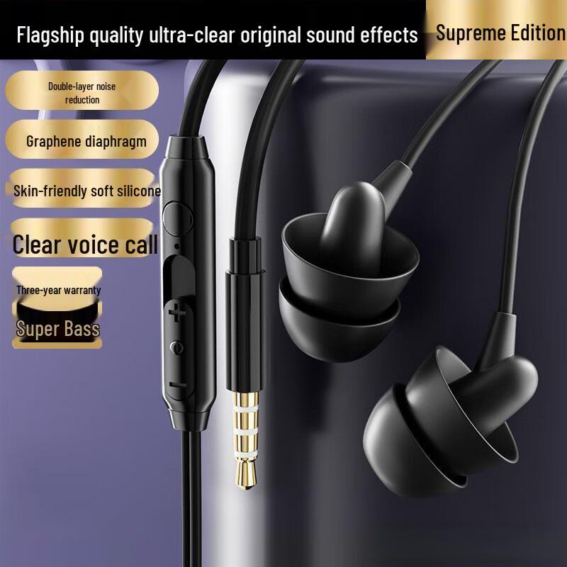 

S12 Soundproof Sleeping Headphones: High-Quality Wired In-Ear Earplugs with Mic for Side Sleepers.