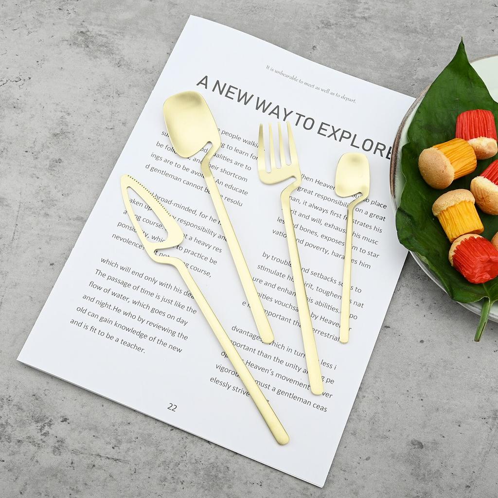 12Pcs Matte Black Cutlery Set 18/10 Stainless Steel Dinnerware Knife Fork Spoon Dinner Tableware Kitchen Flatware Silverware Set