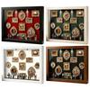 Mini Museum Photo Album Silhouette Box Stylish Creative Memory Display Kit with Miniature Statue and Gold Frame