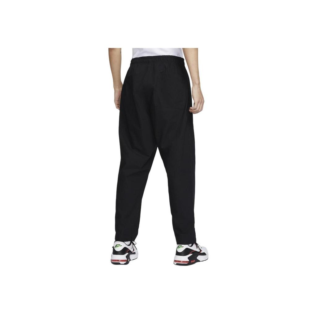 Nike Elastic Waist Logo Embroidery Loose Casual Pants Men Bottoms Black FN3097-010