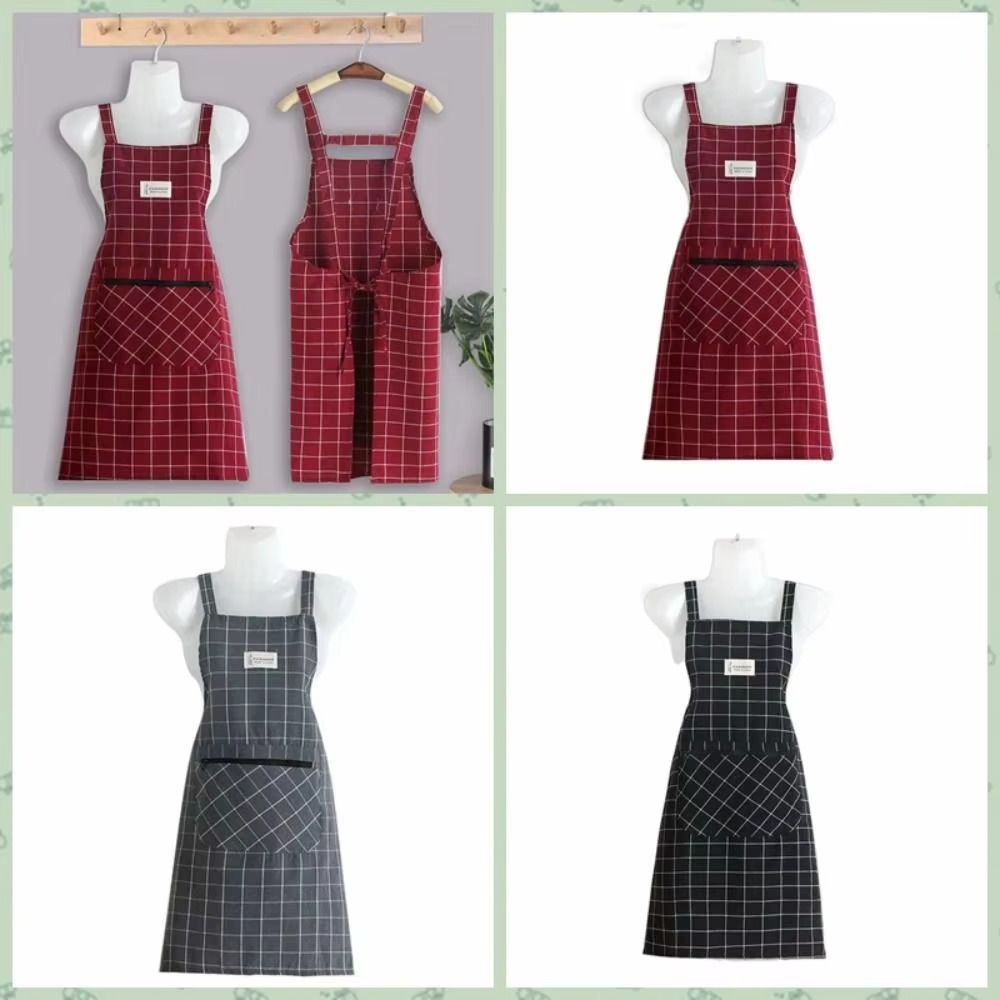 Polyesterová kuchyňská zástěra, pracovní zástěra odolná proti opotřebení, nová olejotěsná baristická zástěra pro domácnost