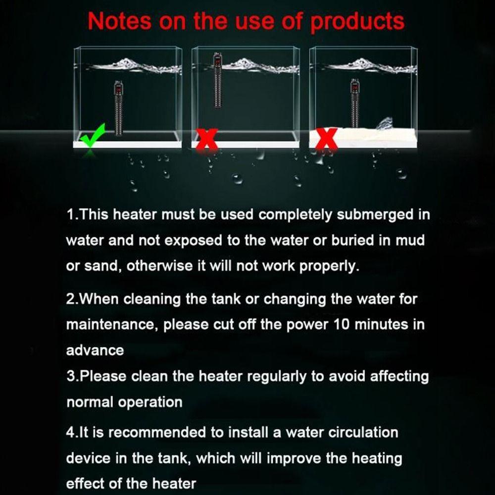 Leave Water Power Off Aquarium Submersible Heater Fish Tank Thermostat  Fish Tank Accessories