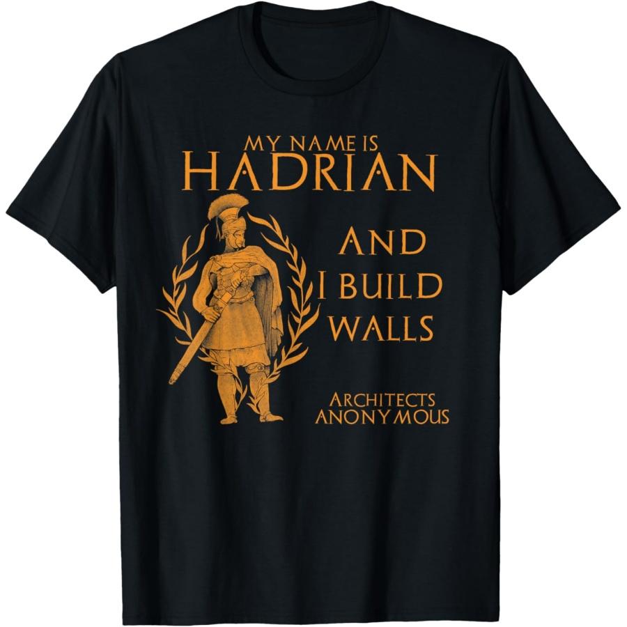 Ancient Rome Emperor Hadrian Architects Anonymous Funny T-Shirt XXXXXL чёрный
