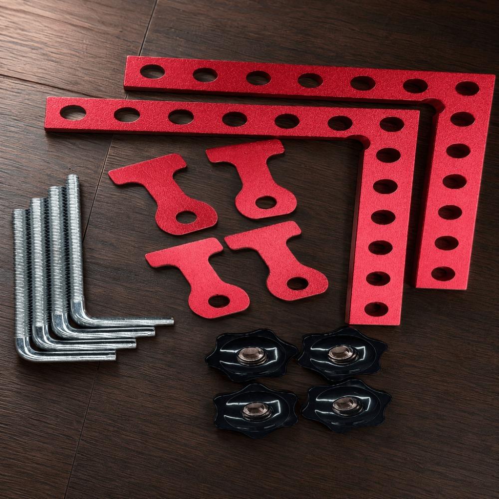 90 Degree Right Angle Clamps Aluminum Alloy 5.5 Inches Positioning Squares L Type Design 140mm X 140mm L Shaped Carpenter Clamp