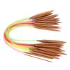 Multicolor Plastic Pipe Carbonized Double Annular Bamboo Sweater Needles for Knitting