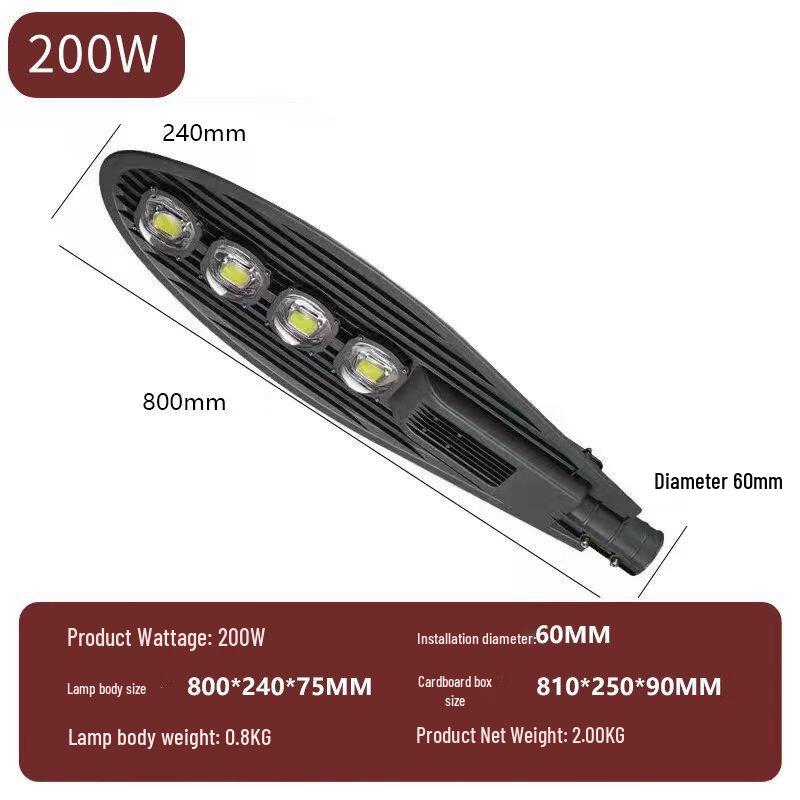 UOSU Outdoor LED Street Light Head with Mounting Arm