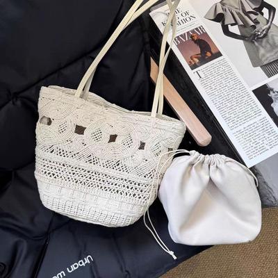 Spring and Summer New Hand-woven Hollow Out Simple Minimalist Niche Design Light Luxury High-end Shoulder Bag