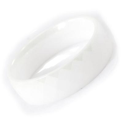 Designer Ring 'Mineralia' White Ceramic