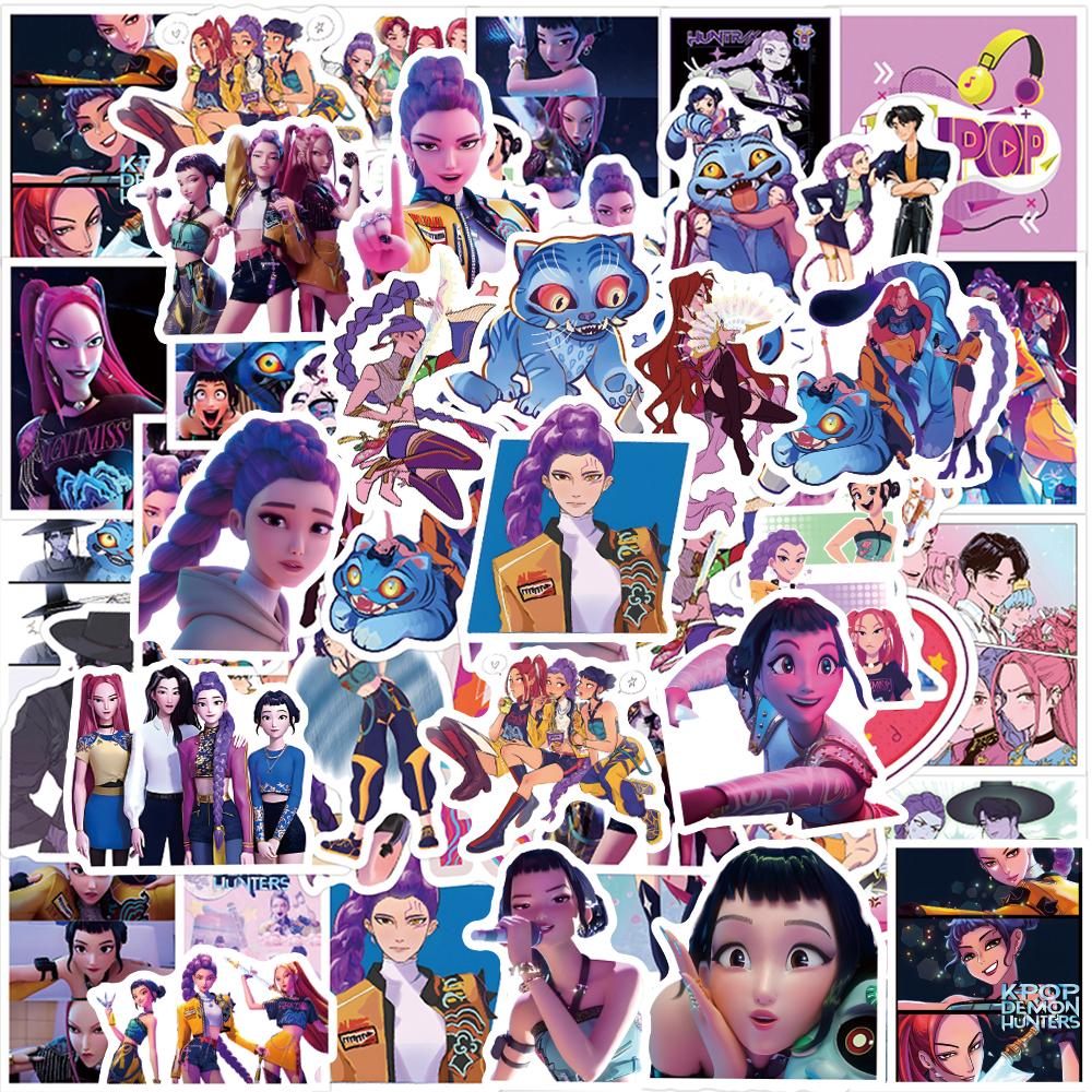 Kawaii Anime Kpop Demon Hunter Stickers Cartoon Sealing Decals Waterproof DIY Scrapbooking Stationery Cute Sticker Gifts