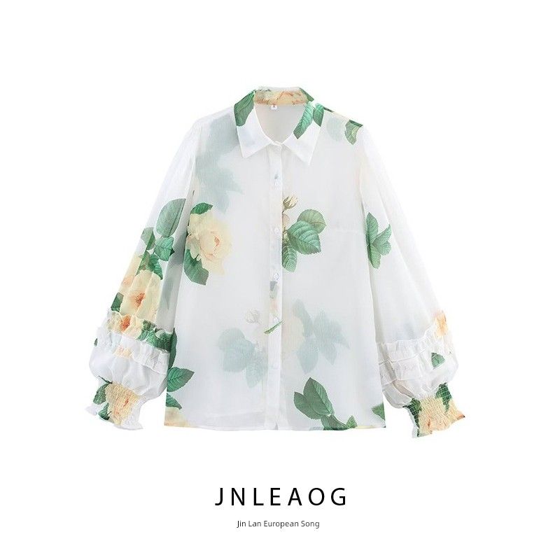 Jnleaog Spring New Arrival Women's Clothing Fashion Style Stylish Fashion Long Sleeve Print Shirt