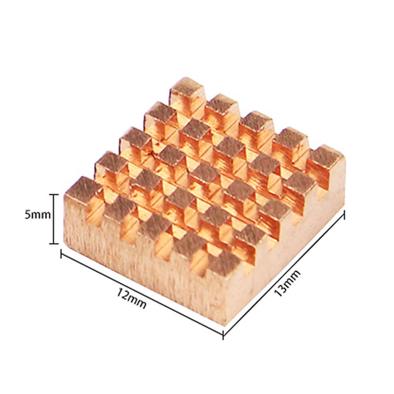 Pure Copper Heatsink with Thermal Paste for Raspberry Pi 4B/3B+