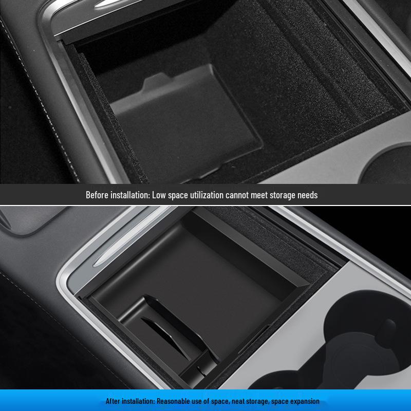 Under-Seat and Center Console Storage Box for Refreshed Tesla Model Y/3