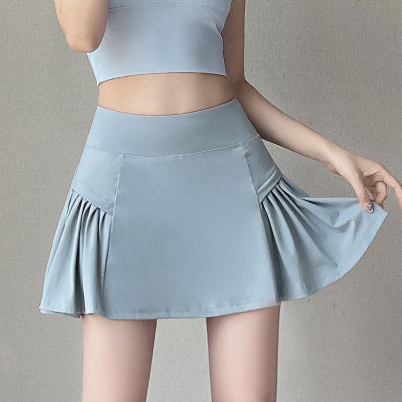 2024 Women's Quick-Dry Tennis/Badminton Sportswear Set - Summer Shirt with Fashion Running Yoga Skirt