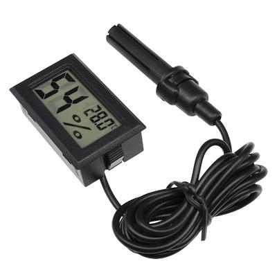 FY-12 Embedded Temperature Humidity Meters Mini Digital Thermometer Gauge LCD Display Hygrometer for Humidors Greenhouse Garden