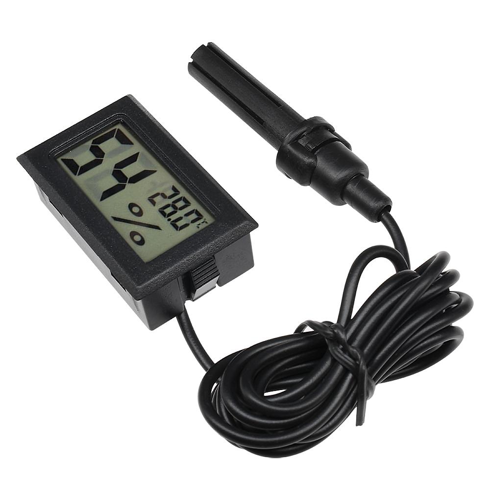 FY-12 Embedded Temperature Humidity Meters Mini Digital Thermometer Gauge LCD Display Hygrometer for Humidors Greenhouse Garden