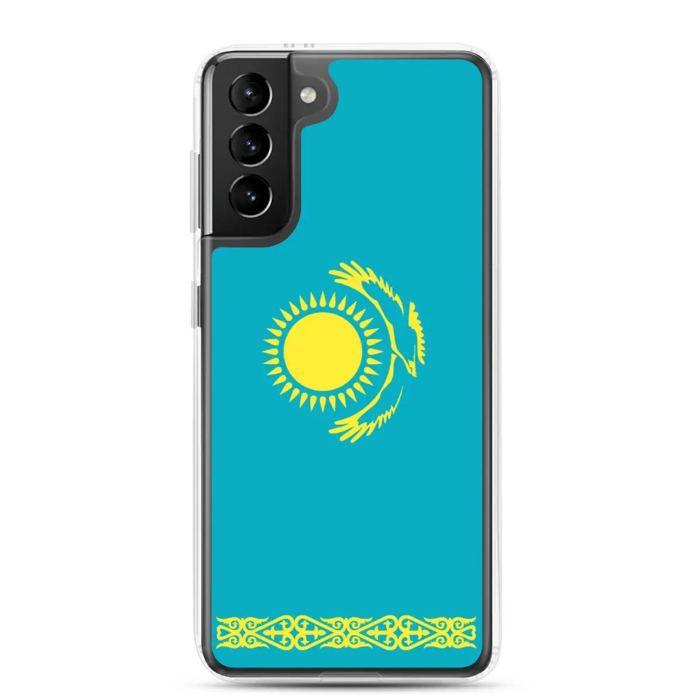 Coque Téléphone - Kasakhstan officiell - Samsung Galaxy S21 Ultra - Drapeau - Souple - Flerfarget