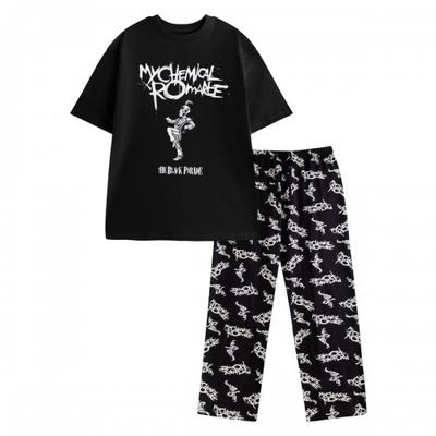 My Chemical Romance Kurzärmliges langes Pyjama-Set mit Logo für Herren